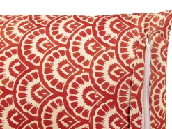 Sale Beliani Set di 2 cuscini RHUS Cotone 45 x 45 cm Rosso Trama geometrica Bianco Rosso