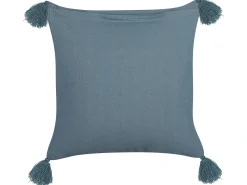 Outlet Beliani Set di 2 cuscini RIBES Velluto 45 x 45 cm scuro Trama floreale Blu