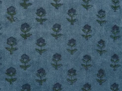 Outlet Beliani Set di 2 cuscini RIBES Velluto 45 x 45 cm scuro Trama floreale Blu