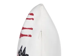 Clearance Beliani Set di 2 cuscini ROBBIE 45 x 45 cm Rosso Modello natalizio Bianco Rosso