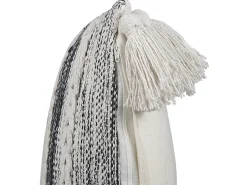 Sale Beliani Set di 2 cuscini ROCHEA Cotone 45 x 45 cm Nero A strisce Bianco Nero