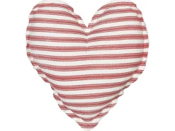 Outlet Beliani Set di 2 cuscini RUBIA Cotone 45 x 45 cm Rosso A strisce Bianco Rosso