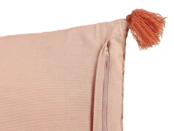 New Beliani Set di 2 cuscini RUMHORA Velluto 45 x 45 cm Trama floreale Rosa