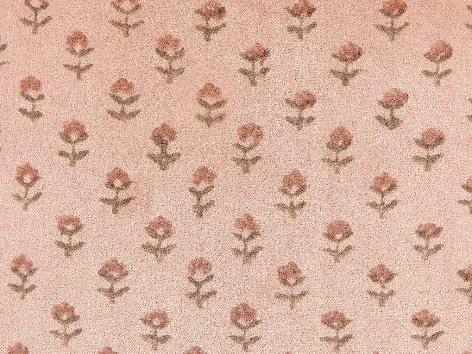 New Beliani Set di 2 cuscini RUMHORA Velluto 45 x 45 cm Trama floreale Rosa