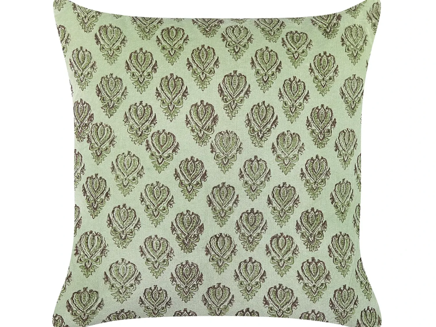 Best Beliani Set di 2 cuscini RUNGIA Velluto 45 x 45 cm Trama floreale Verde