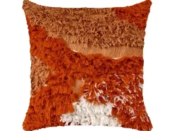 Discount Beliani Set di 2 cuscini SAGENIA Cotone 45 x 45 cm Arancione Trama astratta Arancione Rosso
