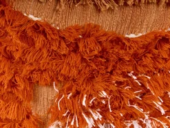 Discount Beliani Set di 2 cuscini SAGENIA Cotone 45 x 45 cm Arancione Trama astratta Arancione Rosso