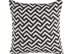 Discount Beliani Set di 2 cuscini SALIZAR Cotone 45 x 45 cm Nero Trama geometrica Bianco Nero