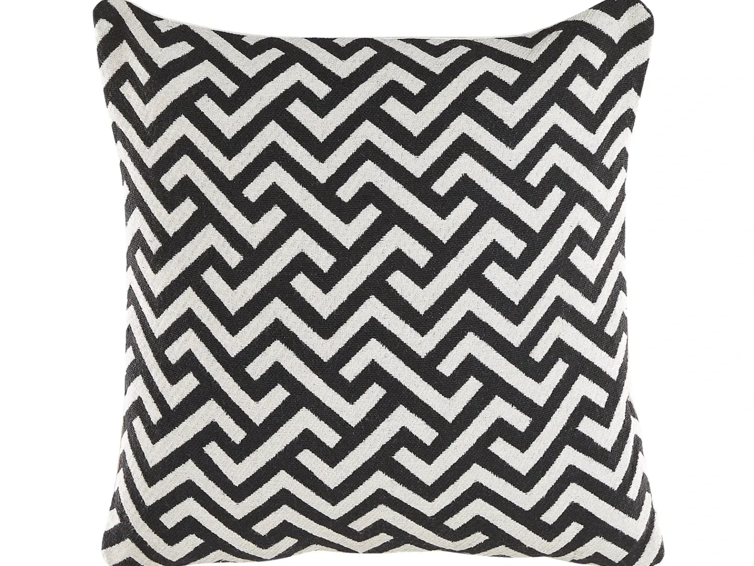 Discount Beliani Set di 2 cuscini SALIZAR Cotone 45 x 45 cm Nero Trama geometrica Bianco Nero