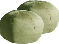 Outlet Beliani Set di 2 cuscini SALVIA Velluto 33 x 33 cm oliva Tinta unita Verde