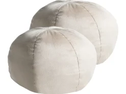 Sale Beliani Set di 2 cuscini SALVIA Velluto 33 x 33 cm sporco Tinta unita Bianco