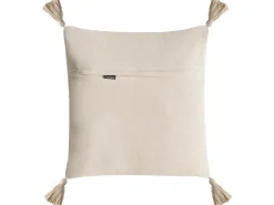 Outlet Beliani Set di 2 cuscini SARACA Cotone 45 x 45 cm Nero/Beige Trama geometrica Beige Nero