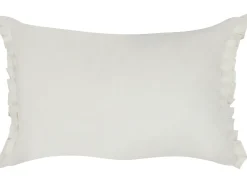 Online Beliani Set di 2 cuscini SASSAFRAS Lino 30 x 45 cm sporco Tinta unita Bianco