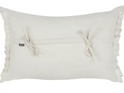 Online Beliani Set di 2 cuscini SASSAFRAS Lino 30 x 45 cm sporco Tinta unita Bianco