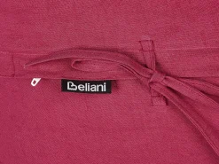 New Beliani Set di 2 cuscini SASSAFRAS Lino 30 x 45 cm Bordeaux Tinta unita Rosso