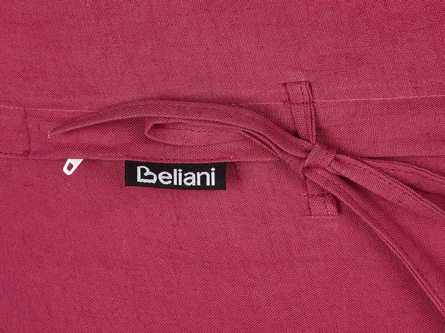 New Beliani Set di 2 cuscini SASSAFRAS Lino 30 x 45 cm Bordeaux Tinta unita Rosso