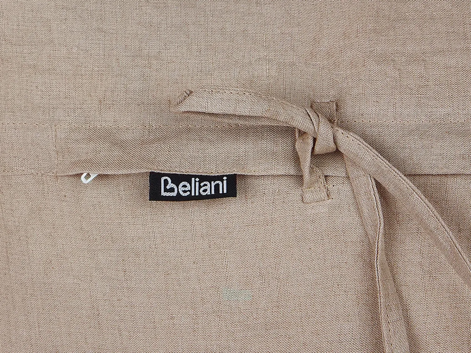 Discount Beliani Set di 2 cuscini SASSAFRAS Lino 30 x 45 cm chiaro Tinta unita Marrone
