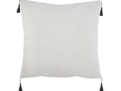 Hot Beliani Set di 2 cuscini SCHEFFLERA Velluto Bianco Trama geometrica Bianco Nero