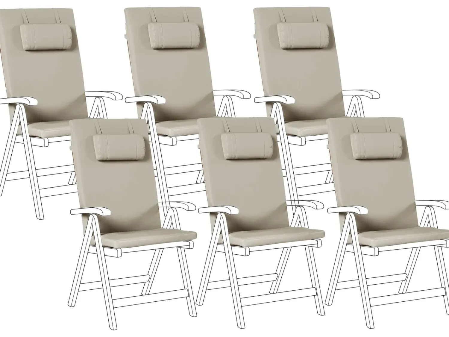 Outlet Beliani JAVA/AMANTEA PREMIUM 50 x 71 cm Tortora Beige