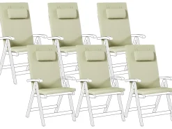 Clearance Beliani Set di 6 cuscini schienale/seduta JAVA/AMANTEA PREMIUM 50 x 71 cm Verde