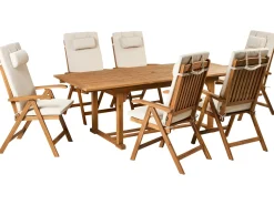 Outlet Beliani Set di 6 cuscini schienale/seduta JAVA/AMANTEA PREMIUM 50 x 71 cm chiaro Beige