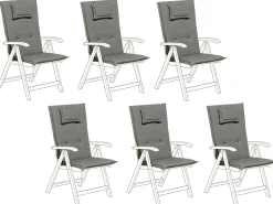 Outlet Beliani Set di 6 Cuscini Schiena/Seduta JAVA/AMANTEA 50 x 70 cm Grigio