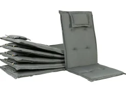 Outlet Beliani Set di 6 Cuscini Schiena/Seduta JAVA/AMANTEA 50 x 70 cm Grigio