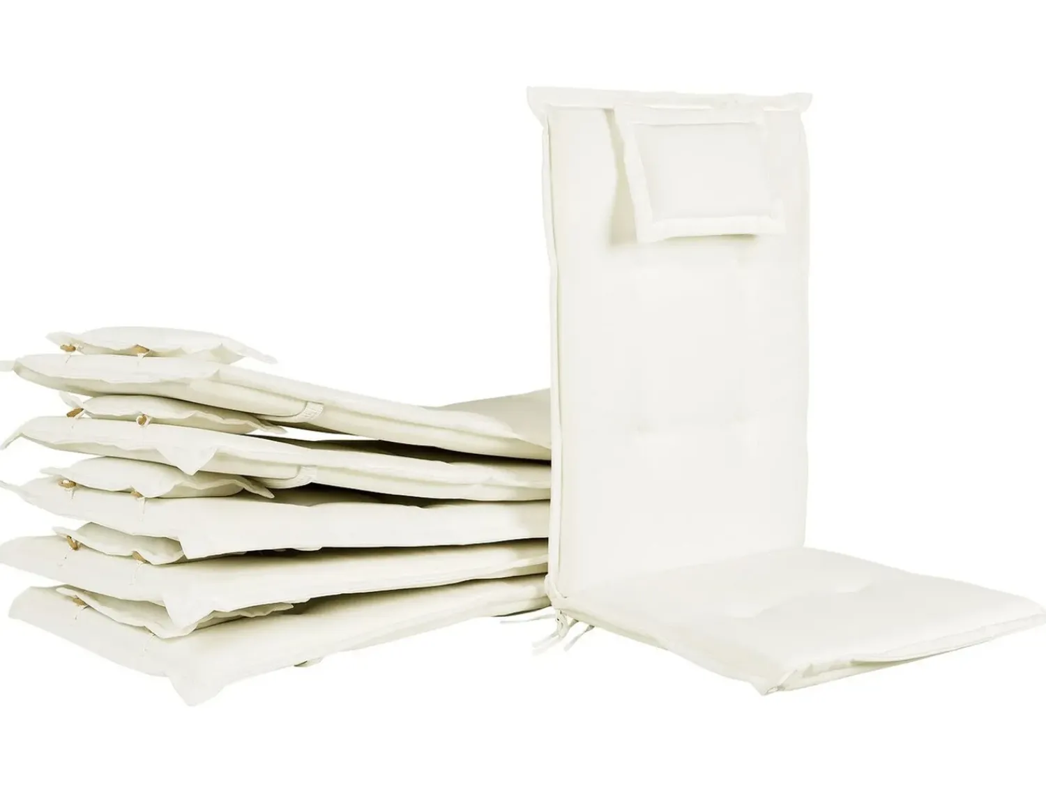 Beliani Set di 6 Cuscini Schiena/Seduta JAVA/AMANTEA 50 x 70 cm sporco Bianco