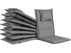 Discount Beliani Set di 8 Cuscini Schiena/Seduta MAUI 40 x 54 cm Grigio