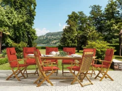 Outlet Beliani Set di 8 Cuscini Schiena/Seduta MAUI 40 x 54 cm scuro Rosso