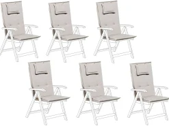 Hot Beliani Set di 6 Cuscini Schiena/Seduta JAVA/AMANTEA 50 x 70 cm Tortora Beige Grigio