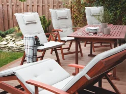 Hot Beliani Set di 6 Cuscini Schiena/Seduta JAVA/AMANTEA 50 x 70 cm Tortora Beige Grigio