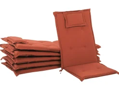 Sale Beliani Set di 6 Cuscini Schiena/Seduta JAVA/AMANTEA 50 x 70 cm scuro Rosso