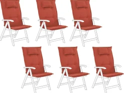 Sale Beliani Set di 6 Cuscini Schiena/Seduta JAVA/AMANTEA 50 x 70 cm scuro Rosso