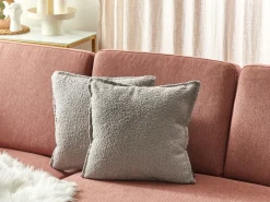 Sale Beliani Set di 2 cuscini SENECIA Bouclé 45 x 45 cm Tinta unita Beige