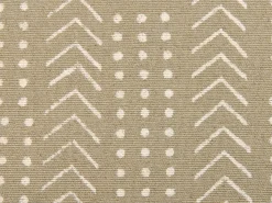 Outlet Beliani Set di 2 cuscini SENECIO Cotone 45 x 45 cm Beige Trama geometrica Bianco Beige