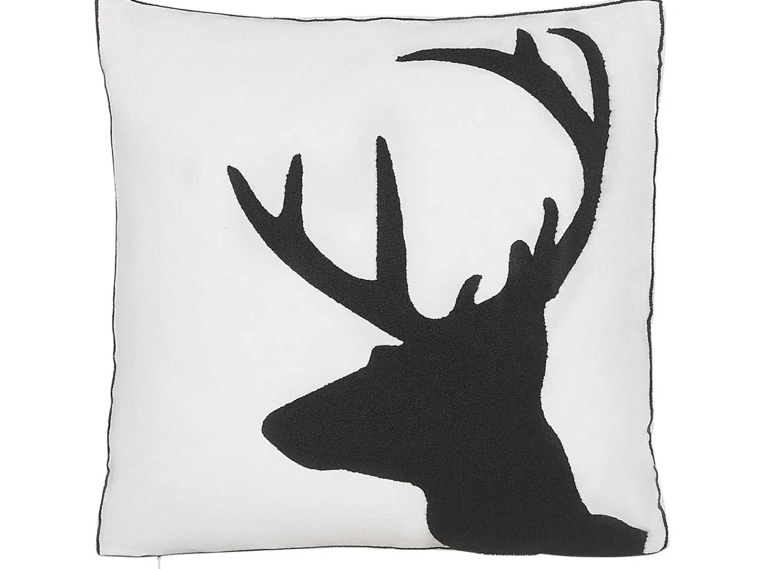 Hot Beliani Set di 2 cuscini SHADRACK Cotone 45 x 45 cm Bianco Modello natalizio Bianco Nero