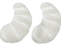 Outlet Beliani Set di 2 cuscini SNOWDROP Cotone 40 x 25 cm Bianco