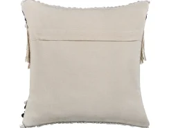 Best Beliani Set di 2 cuscini SOFCA Cotone 45 x 45 cm Beige Trama geometrica Beige Blu