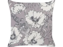 New Beliani Set di 2 cuscini SOPHORA 45 x 45 cm Grigio Trama floreale Bianco Grigio
