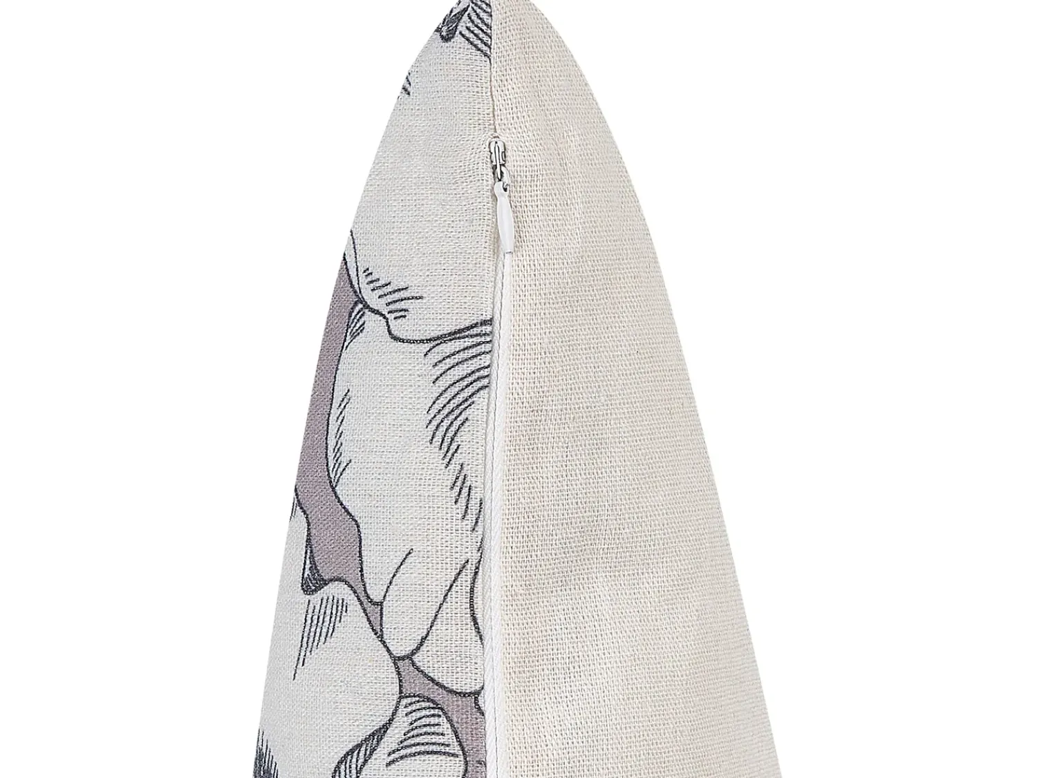 New Beliani Set di 2 cuscini SOPHORA 45 x 45 cm Grigio Trama floreale Bianco Grigio
