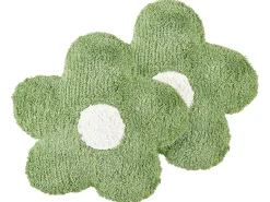 Online Beliani Set di 2 cuscini SORREL Cotone 30 x 30 cm Verde Fiore Bianco Verde