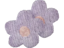 Hot Beliani Set di 2 cuscini SORREL Cotone 30 x 30 cm Viola Fiore Bianco Rosa Viola