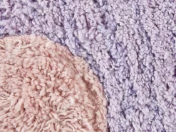 Hot Beliani Set di 2 cuscini SORREL Cotone 30 x 30 cm Viola Fiore Bianco Rosa Viola