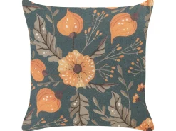 Sale Beliani Set di 2 cuscini SOTOL 45 x 45 cm Multicolore Trama floreale Arancione Grigio Verde Multicolore