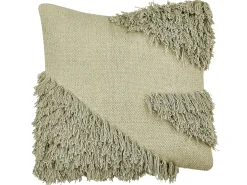 Discount Beliani Set di 2 cuscini SOURWOOD Cotone 45 x 45 cm chiaro Trama geometrica Verde