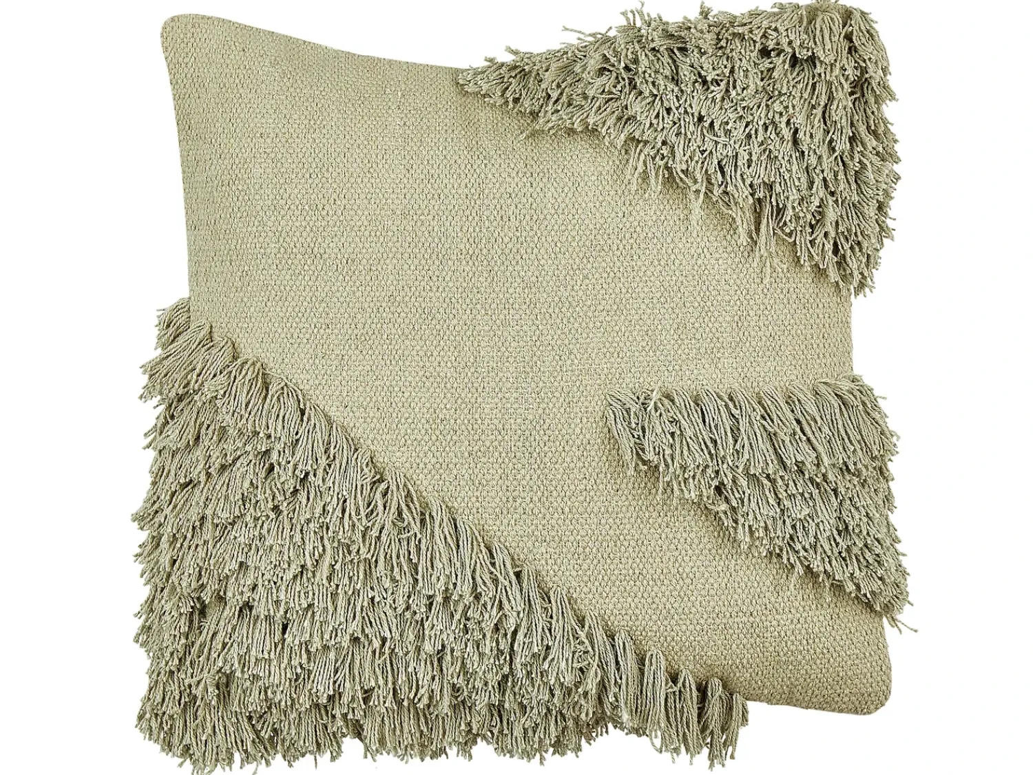 Discount Beliani Set di 2 cuscini SOURWOOD Cotone 45 x 45 cm chiaro Trama geometrica Verde