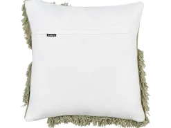 Discount Beliani Set di 2 cuscini SOURWOOD Cotone 45 x 45 cm chiaro Trama geometrica Verde