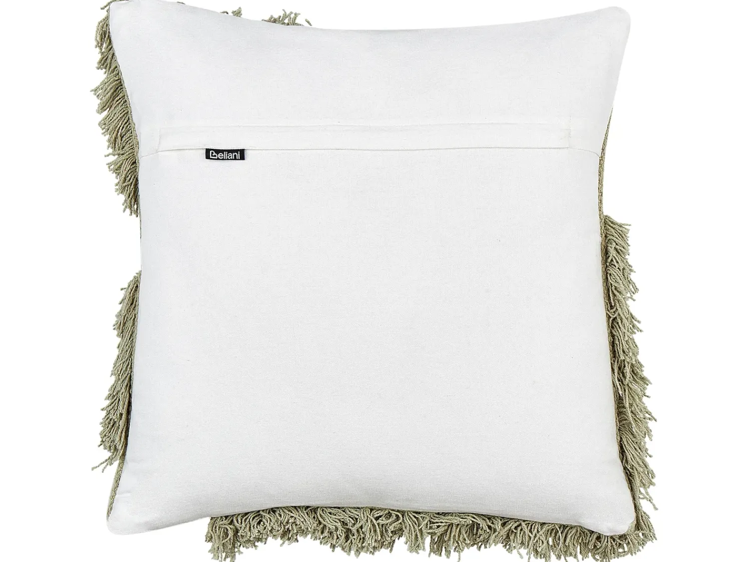 Discount Beliani Set di 2 cuscini SOURWOOD Cotone 45 x 45 cm chiaro Trama geometrica Verde