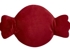 Sale Beliani Set di 2 cuscini SPIRAL CANDY Bouclé 35 x 58 cm Bianco Modello natalizio Bianco Rosso